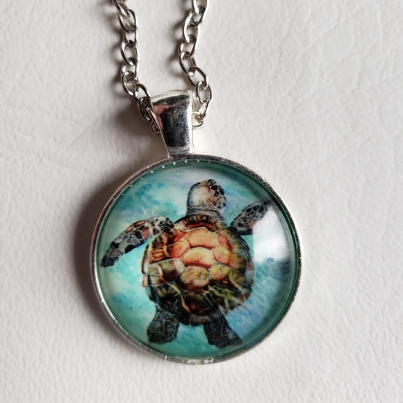 Home Made Jewelry - 🐢 NEW Turtle Cabochon Necklace